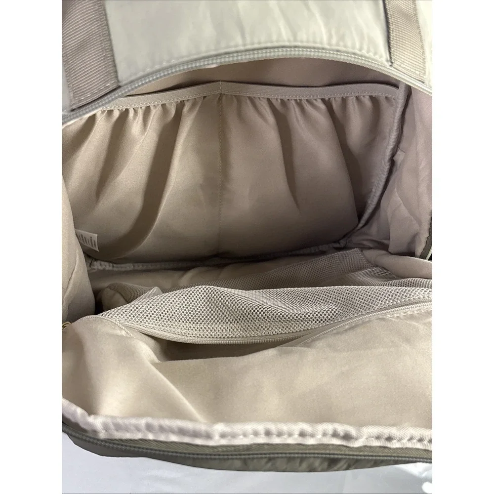 Isaac Mizrahi Gray Viral TikTok Laptop Backpack Minimalist Preppy Designer